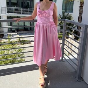 Skies Are Blue Pink Sundress. Size Large